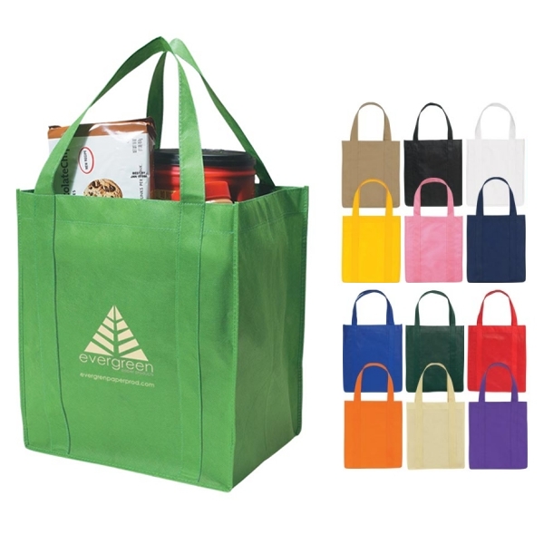 Customized Non-Woven Shopper Tote Bag | Promotional Grocery Shopping ...