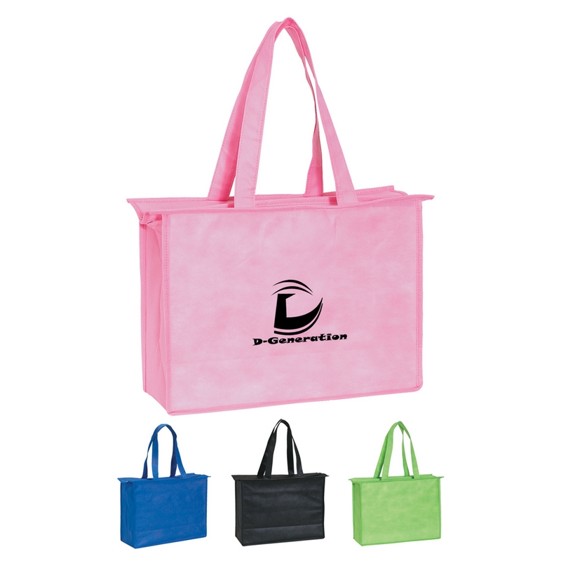 Customized NonWoven Zippered Tote Promotional Tote Bags Customized Tote Bags