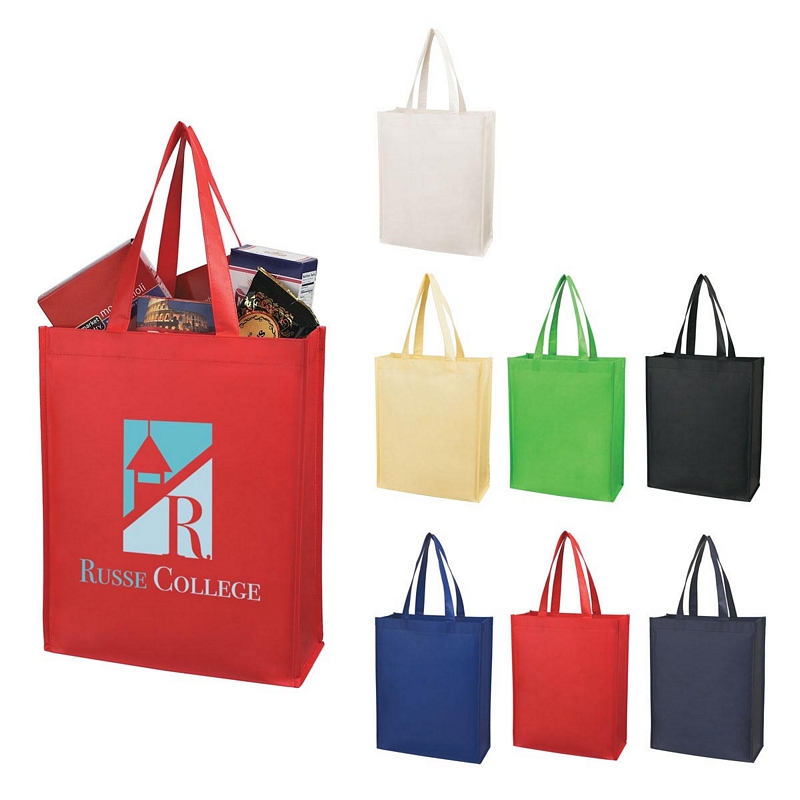 Customized Matte Laminated Vertical Non-woven Shopper Tote Bag ...