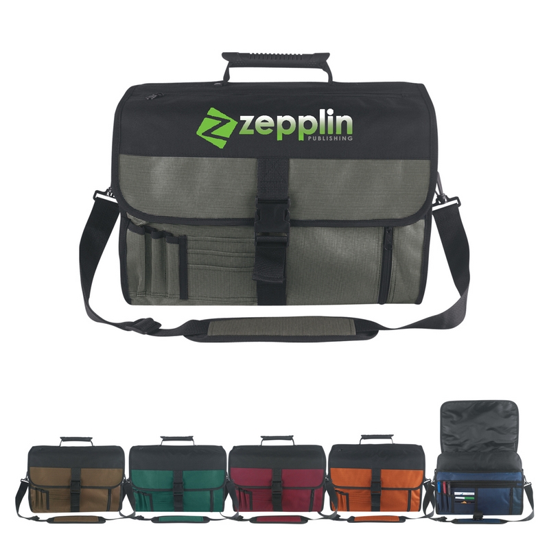 Customized Expandable Deluxe Briefcase Messenger Bag Promotional
