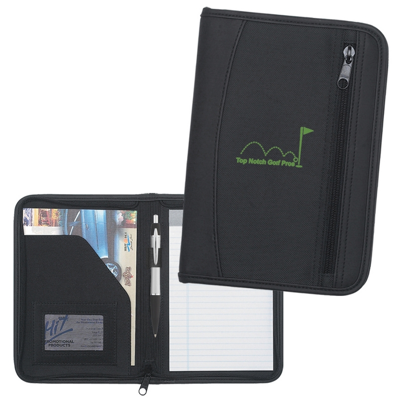 Customized ZipUp Small Traveler Portfolio Promotional Padfolios