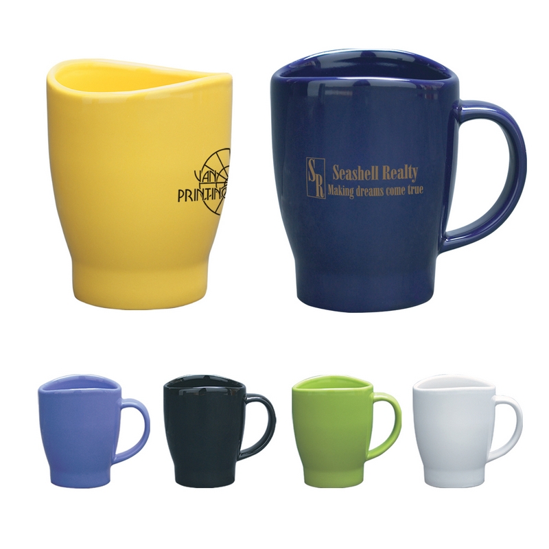 Customized 14 oz. Wave Coffee Mug Promotional Ceramic Mugs Customized Ceramic Mugs