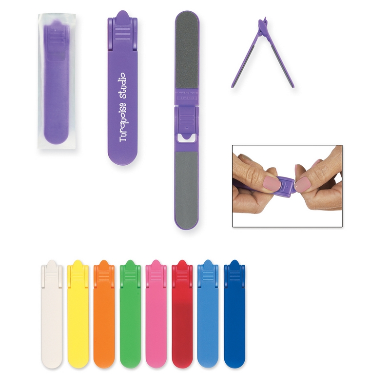Customized Folding Nail File In Sleeve Promotional Manicure Kits