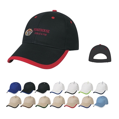 Customized Price Buster Cap With Visor Trim Promotional Caps: Customized Price Buster Cap With Visor Trim