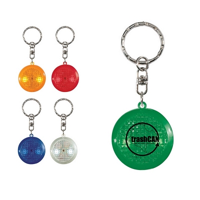 Customized Round Soft Touch Led Key Chain Promotional Key Chains: Customized Round Soft Touch Led Key Chain