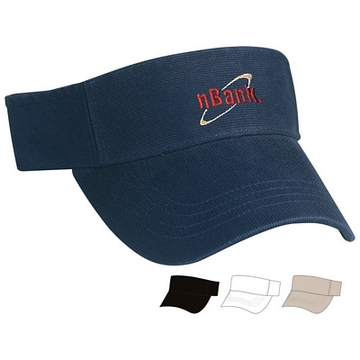 Customized Cotton Chino Visor Promotional Visors: Customized Cotton Chino Visor