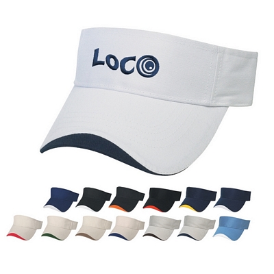 Customized Embroidered Wave Sandwich Visor Promotional Visors: Customized Embroidered Wave Sandwich Visor