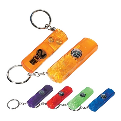 Promotional Key Chains: Customized Whistle Light and Compass Key Chain