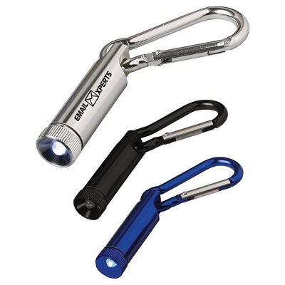 Customized Aluminum Carabiner Light Promotional Carabiners: Customized Aluminum Carabiner Light