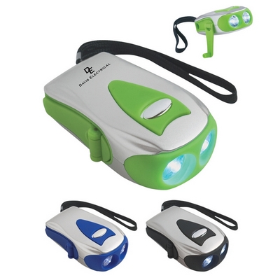 Customized Dynamo Crank Flashlight Promotional Flashlights: Customized Dynamo Crank Flashlight