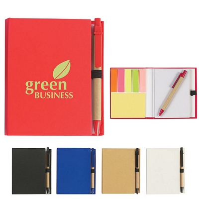 Customized Eco-Friendly Recycled Notebook With Pen Promotional Notebooks: Customized Eco-Friendly Recycled Notebook With Pen