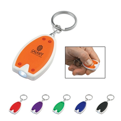 Promotional Key Chains: Customized Push Button LED Key Chain