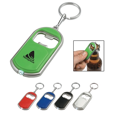Promotional Key Chains: Customized Bottle Opener Key Chain With LED Light
