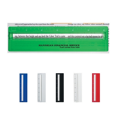 Customized Plastic 6 Ruler with Magnifying Glass Promotional Magnifying Glasses: Customized Plastic 6 Ruler with Magnifying Glass