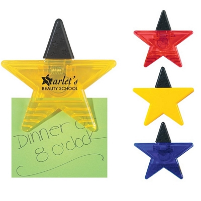 Promotional Bag Clips: Customized Star Shape Bag Memo Clip