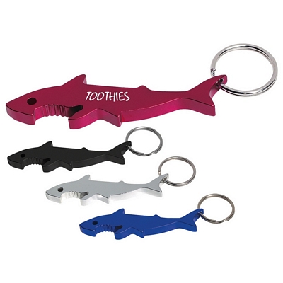 Customized Shark Bottle Opener Key Ring Promotional Bottle Openers: Customized Shark Bottle Opener Key Ring
