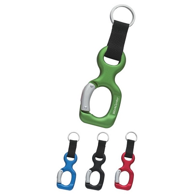 Customized Aluminum Bottle Shape Carabiner Promotional Carabiners: Customized Aluminum Bottle Shape Carabiner