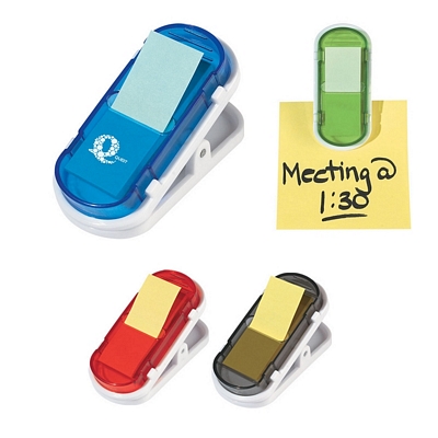 Customized Clip With Sticky Flags Promotional Memo Holders: Customized Clip With Sticky Flags