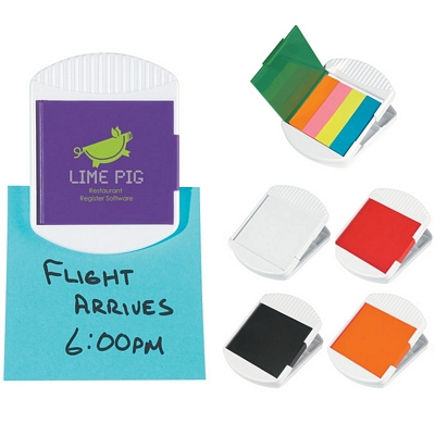 Customized Clip With Tape Flags Promotional Memo Holders: Customized Clip With Tape Flags