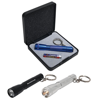 Customized Small Aluminum Flashlight with Key Chain Promotional Flashlights: Customized Small Aluminum Flashlight with Key Chain