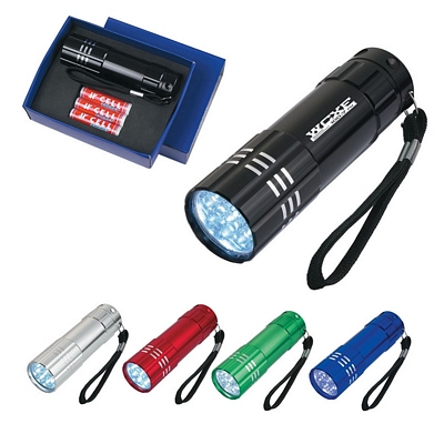 Promotional LED Flashlights: Customized Aluminum Led Flashlight With Strap