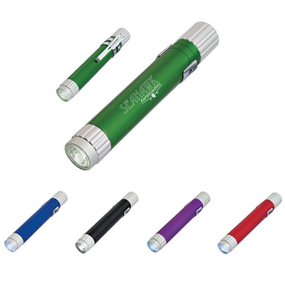 Customized Aluminum Led Light With Clip Promotional LED Flashlights: Customized Aluminum Led Light With Clip