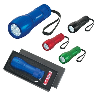 Promotional LED Flashlights: Customized Aluminum Led Torch Light With Strap