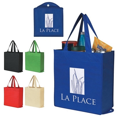 Customized NonWoven Foldable Shopping Tote Bag Promotional Grocery Shopping Bags: Customized NonWoven Foldable Shopping Tote Bag