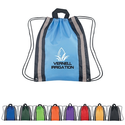 Promotional Drawstring Bags: Customized Small Reflective Hit Sports Drawstring Backpack