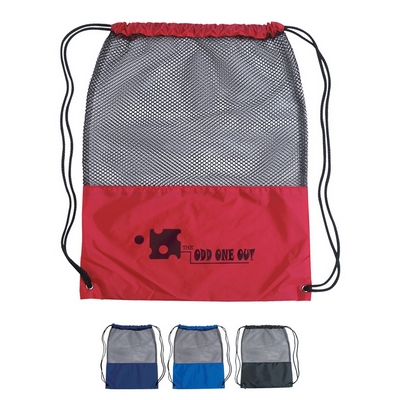 Promotional Drawstring Bags: Customized Mesh Sports Drawstring Backpack