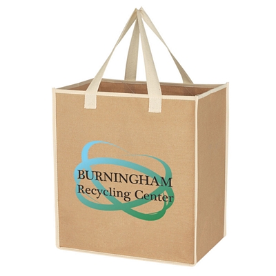 Customized Medium Craft Paper Laminated Polypropylene Shopper Tote Bag Promotional Shopping Tote Bags: Customized Medium Craft Paper Laminated Polypropylene Shopper Tote Bag