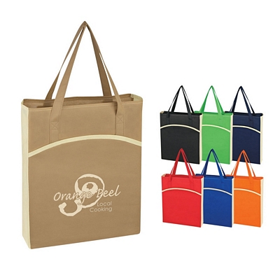 Customized Non-woven Crescent Tote Bag Promotional Tote Bags: Customized Non-woven Crescent Tote Bag