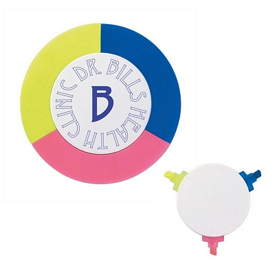 Customized Round Highlighter Promotional Highlighters: Customized Round Highlighter