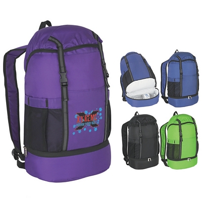 Customized Fun Style Sports Backpack with Insulated Bottom Promotional Backpacks: Customized Fun Style Sports Backpack with Insulated Bottom