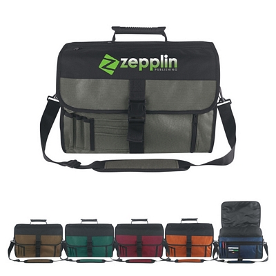 Customized Expandable Deluxe Briefcase Messenger Bag Promotional Messenger Bags: Customized Expandable Deluxe Briefcase Messenger Bag