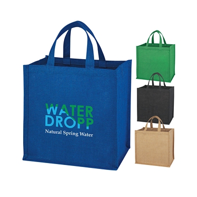 Customized Jute Shopper Tote Bag Promotional Shopping Tote Bags: Customized Jute Shopper Tote Bag