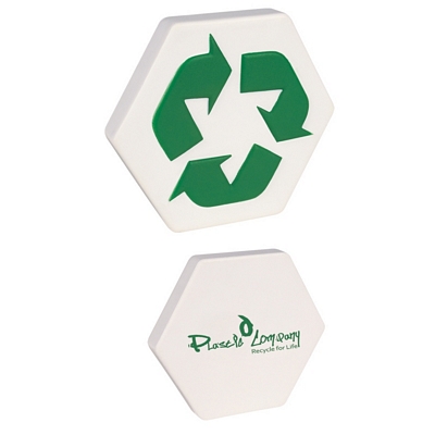 Customized Recycled Symbol Stress Reliever Promotional EcoFriendly Stressballs: Customized Recycled Symbol Stress Reliever