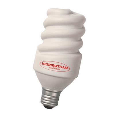 Customized Eco Fluorescent Light Bulb Stress Reliever Promotional Stress Relievers: Customized Eco Fluorescent Light Bulb Stress Reliever