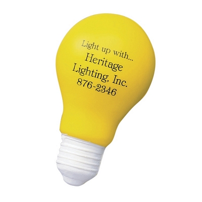 Customized Light Bulb Stress Relievers Promotional Stress Relievers: Customized Light Bulb Stress Relievers