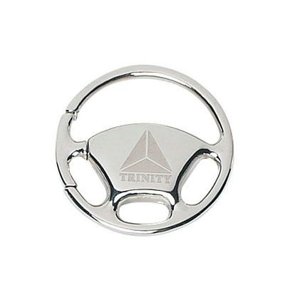 Customized Wheel Silver Key Chain Promotional Key Chains: Customized Wheel Silver Key Chain