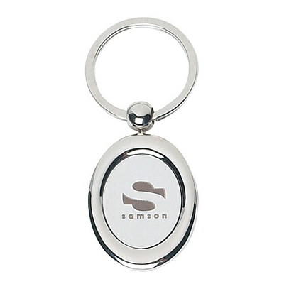 Customized Oval Silver Key Chain | Promotional Key Chains | Customized Key Chains