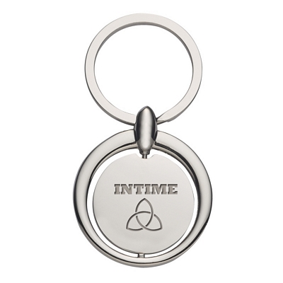 Promotional Key Chains: Customized Circular Spinning Metal Key Tag