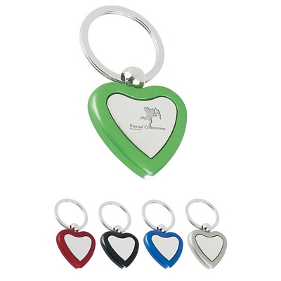 Customized Heart Metal Light Key Tags Promotional Key Chains: Customized Heart Metal Light Key Tags