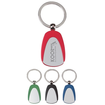 Customized Tear Drop Metal Key Tag Promotional Key Chains: Customized Tear Drop Metal Key Tag