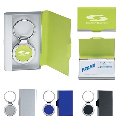 Customized 2 in 1 Key Tag Business Card Holder Promotional Business Card Holders: Customized 2 in 1 Key Tag Business Card Holder
