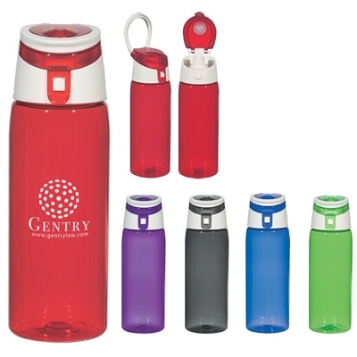 Promotional Sports Bottles: Customized 24 oz. Hybrid Polycarbonate Bottle with Stainless Bottom