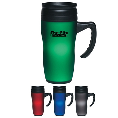 Customized 14 oz. Soft Touch Travel Mug Promotional Travel Mugs: Customized 14 oz. Soft Touch Travel Mug