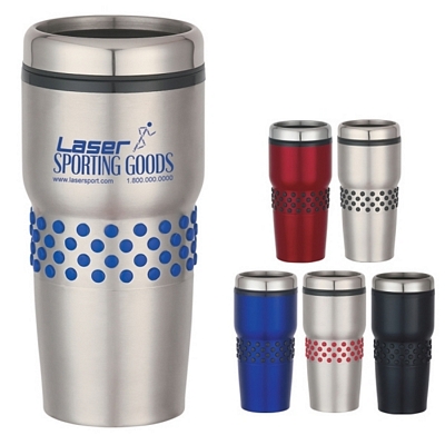 Promotional Tumblers: Customized 16 oz Stainless Steel Tumbler with Dotted Grip