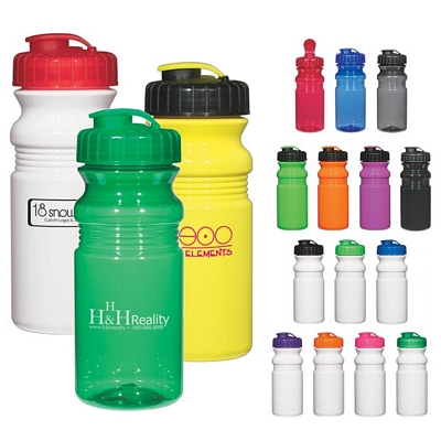 Promotional Plastic Sports Bottles: Customized Poly-Clear 20 oz Fitness Bottle