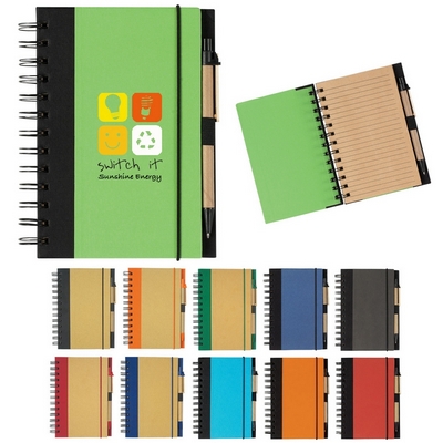 Promotional Notebooks: Customized Eco-friendly Spiral Notebook & Pen